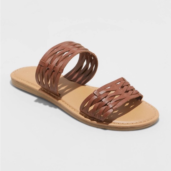 Universal Thread Shoes - Women's Addie Two Band Slide Sandals -
Universal Thread™™ Brown 8 nwt